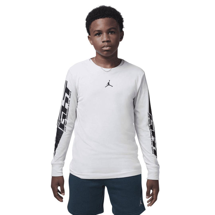 Jordan Boys MVP Flight Long Sleeve Tee Sail (Big Kids)