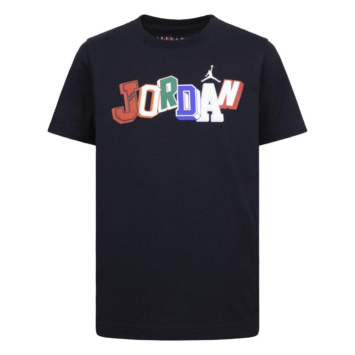 Jordan Boys Signature Short Sleeve Tee Black (Big Kids)