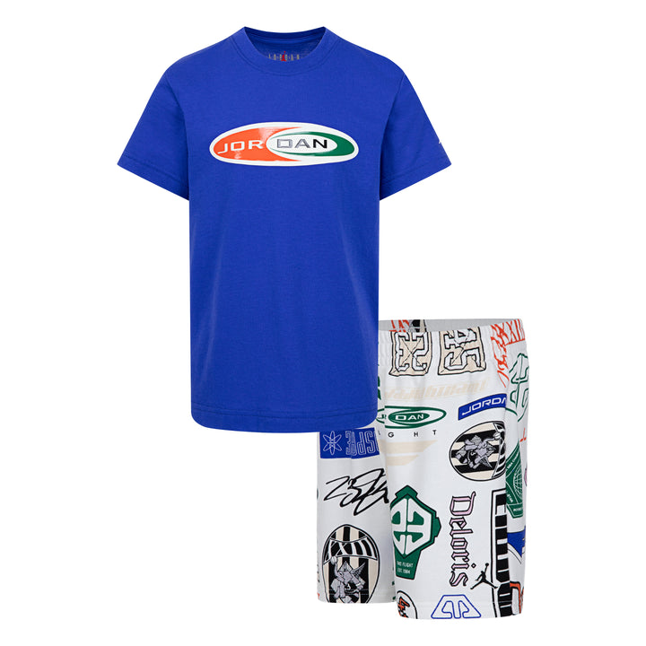 Jordan MJ Brooklyn AOP Short Sleeve Set (Little Kids)