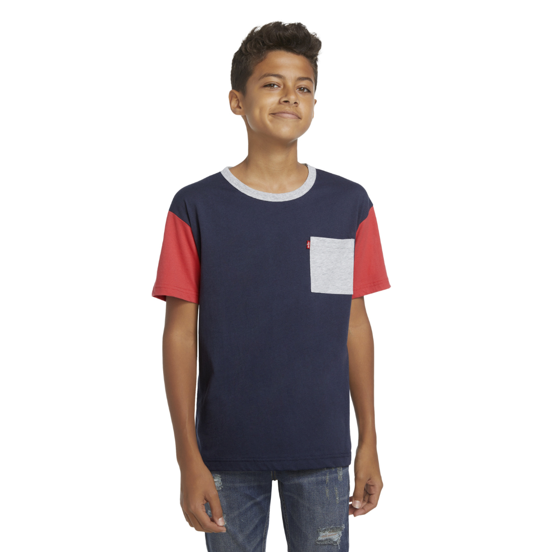 Levi's Stay Loose Colorblock Tee India Ink (Big Kids)
